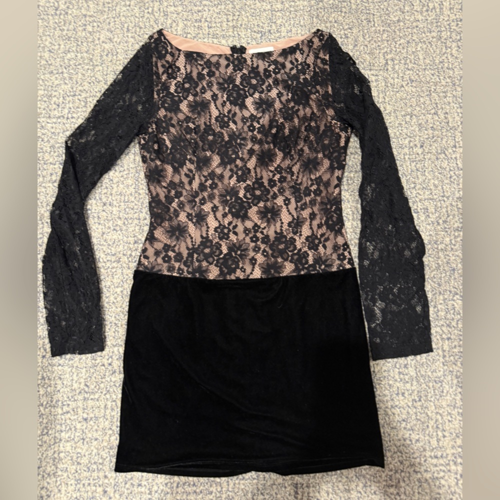Lace and Velvet Dress
